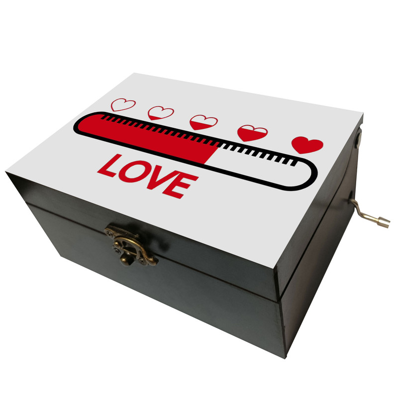 جعبه موزیکال مدل هندلی طرح عشق love قلب کد 3040مدل 1