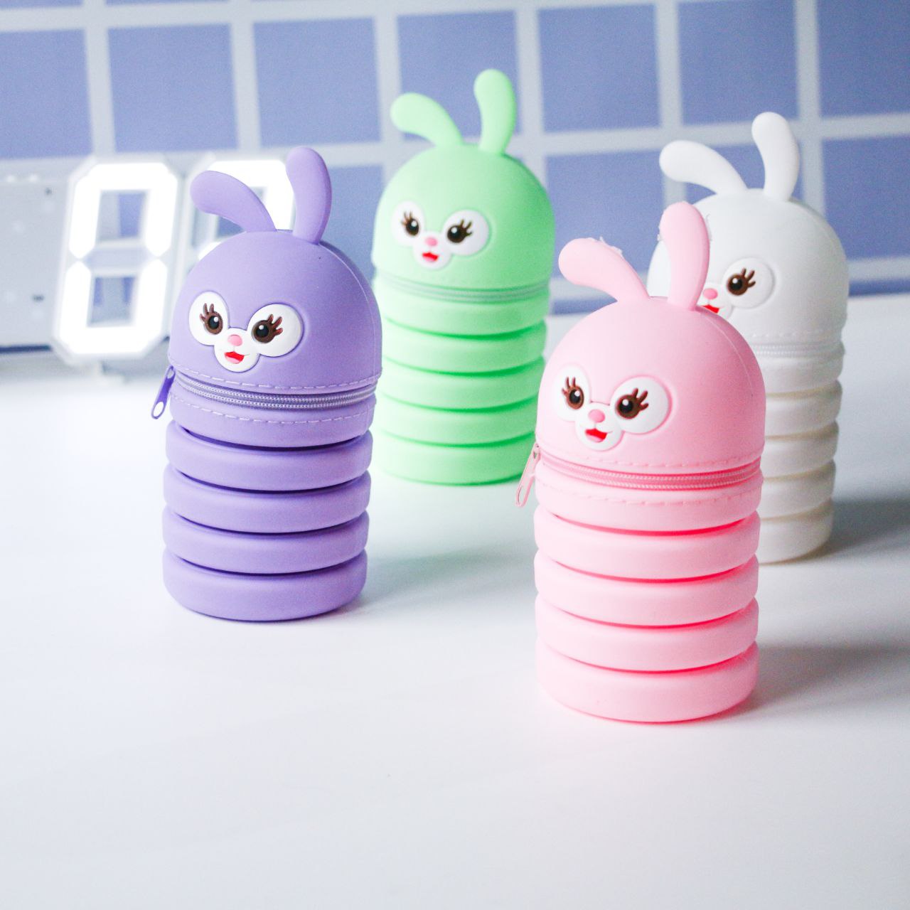 جامدادی سیلیکونی خرگوشی آکاردئونی