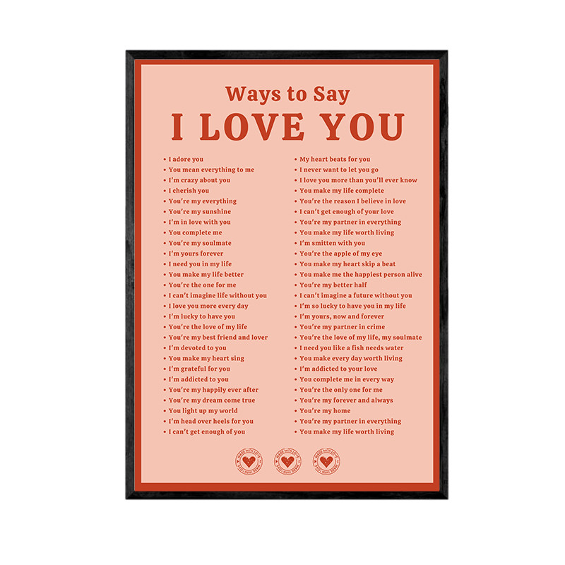 تابلو مدل I love you کد 28
