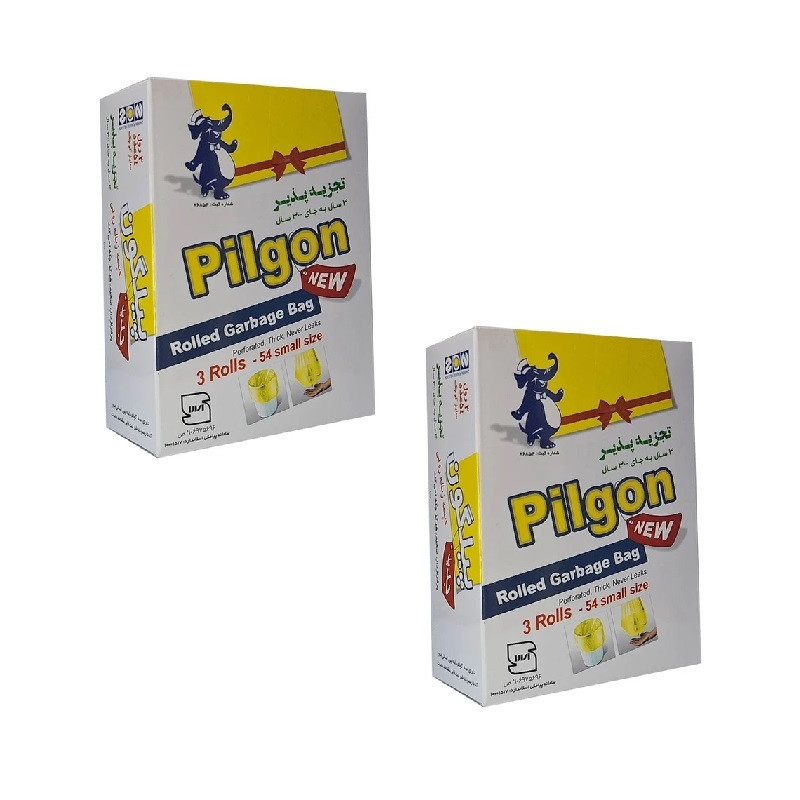کیسه زباله پیلگون مدل رولی دو مجموعه 54 عددی