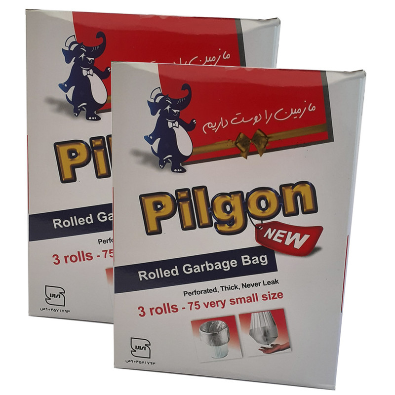 کیسه زباله پیلگون مدل VS2 بسته 75 عددی مجموعه 2 عددی