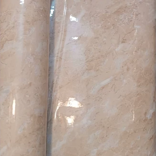 برچسب کابینت طرح سنگ کرم صورتی هایگلاس - 3496مدل 1