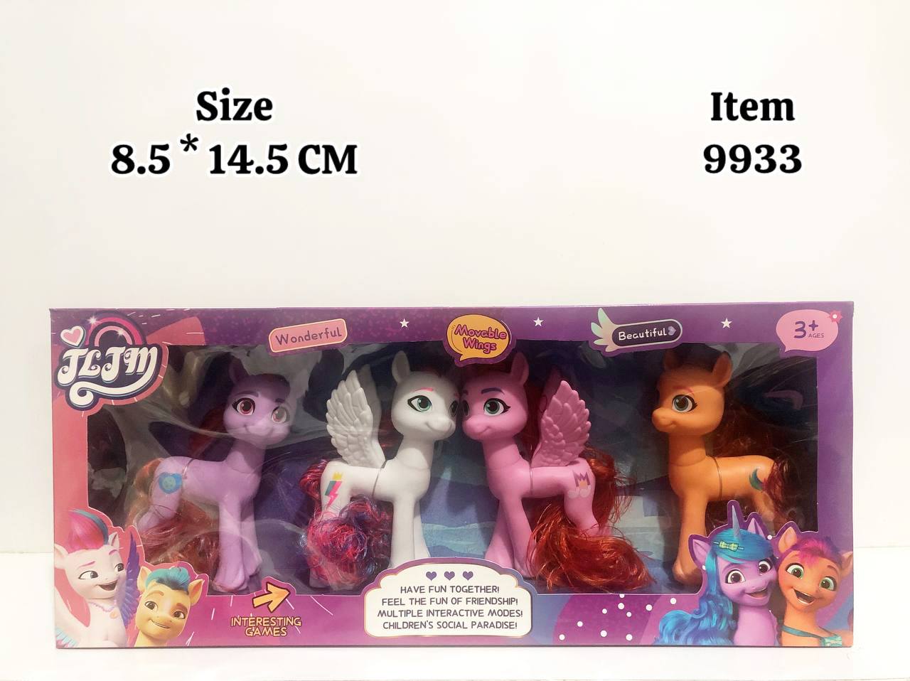 عروسک و فیگور 4 عددی پونی آیتم 9933