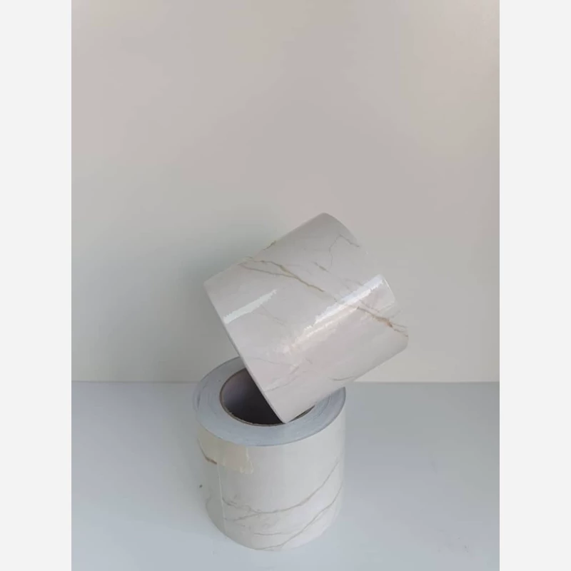 برچسب قرنیز طرح سنگ هایگلاس کرم رگه دار 10 سانت کد 3552مدل 1
