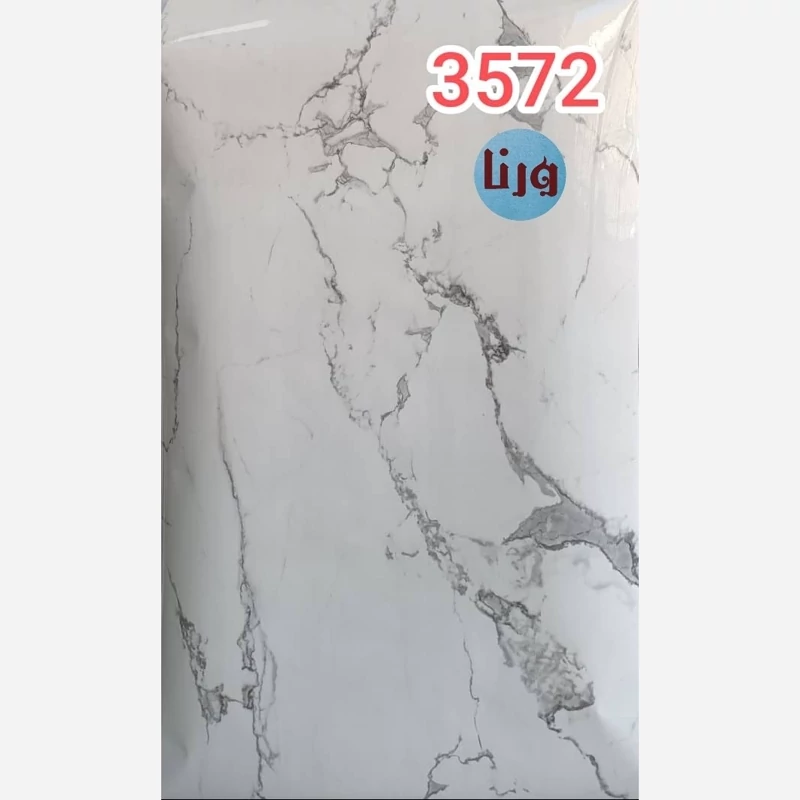 برچسب کابینت طرح سنگ هایگلاس سفید رگ طوسی کد 3572مدل 1