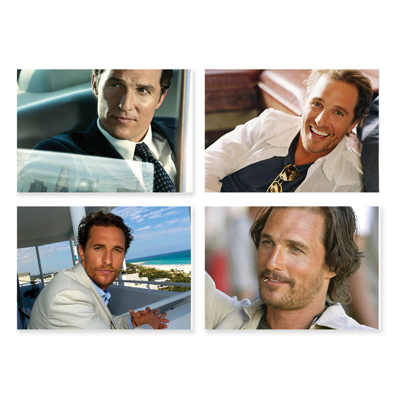 پوستر طرح متیو مک کانهی کد A-2248-Matthew McConaughey مجموعه 4 عددی – با بهترین کیفیت