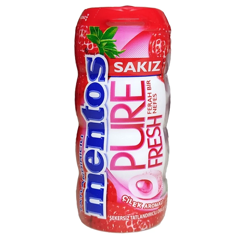 آدامس مغزدار با طعم توت فرنگی منتوس 30 گرمی