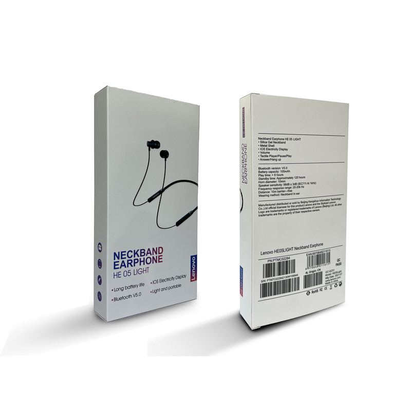 هندزفری بلوتوثی لنوو مدل Neck Band Earphone-He05 Lite 2022