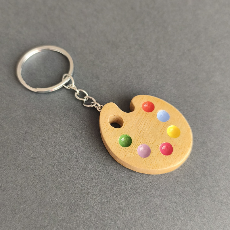 سرکلیدی دست ساز طرح پالت رنگ