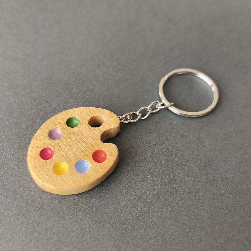 سرکلیدی دست ساز طرح پالت رنگ