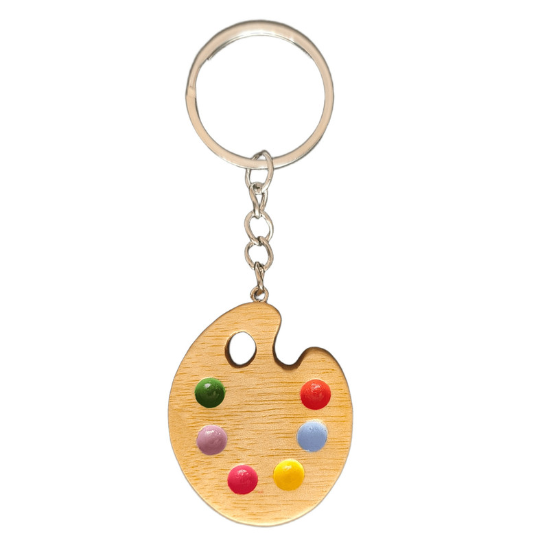 سرکلیدی دست ساز طرح پالت رنگ