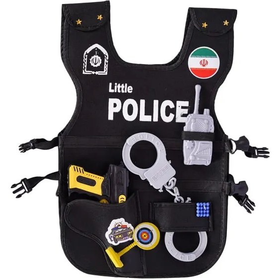 جلیقه تن پوش پلیس مجموعه 6 عددی