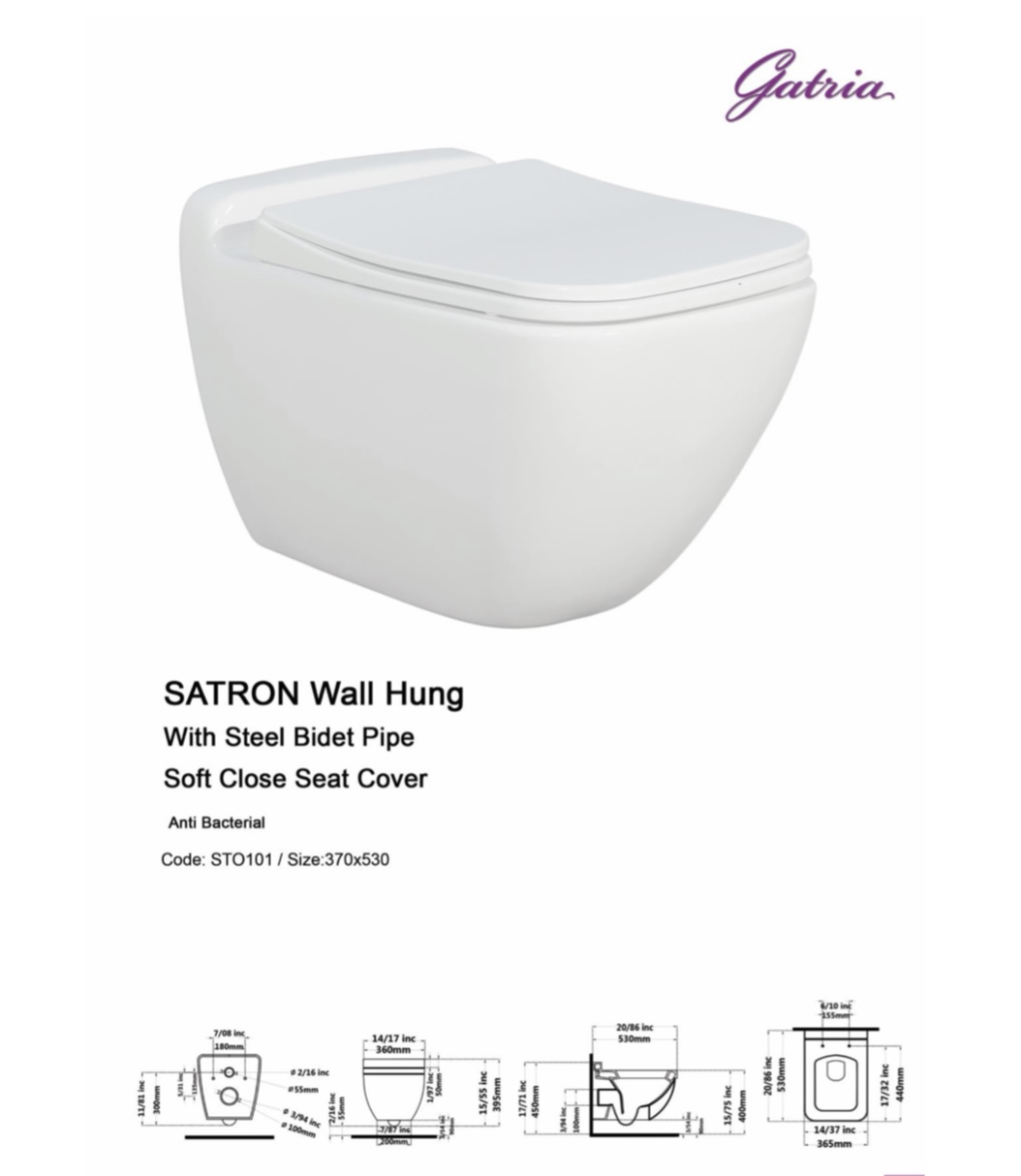 توالت وال هنگ گاتریا مدل ساترون