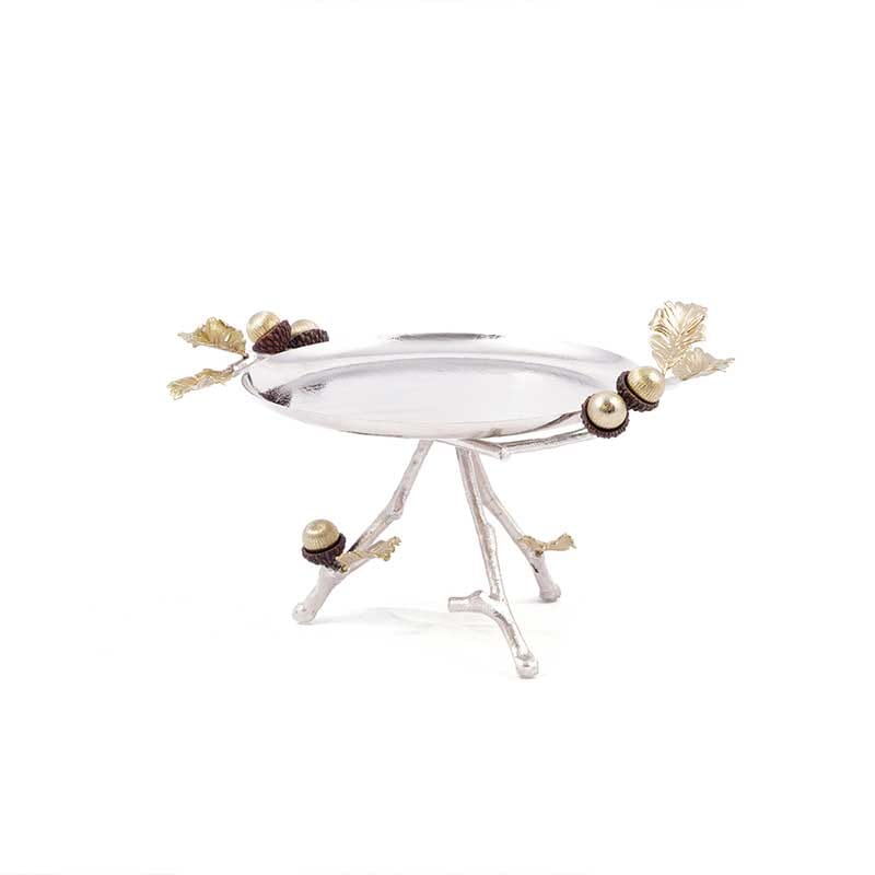 شیرینی خوری بلوط 20 سانت نقره ای – ظرف نقره ای برند ریتون