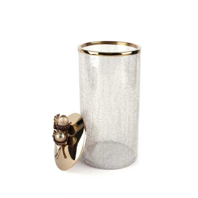 بانکه شیشه ای دردار بزرگ بلوط درب طلایی برند ریتون