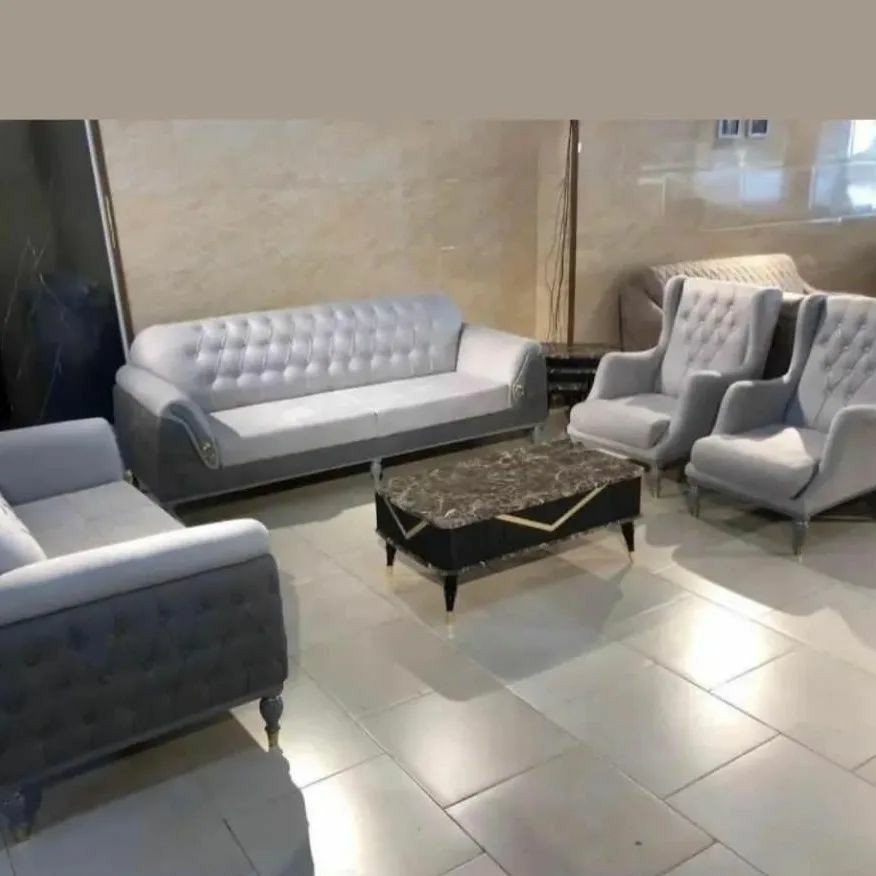 مبل چوبی راحتی پاریس 7نفره با پارچه‌ خارجی