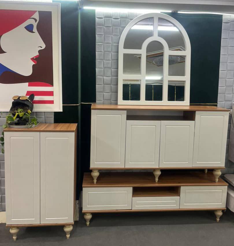 ست آینه کنسول . میز تی وی و جاکفشی مدل سلن