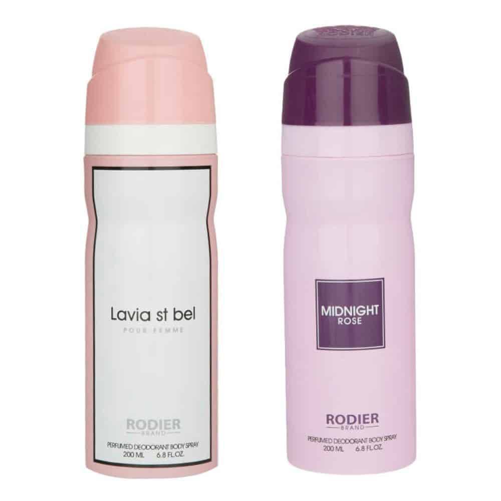 اسپری بدن زنانه رودیر مدل ML مجموعه 2 عددی