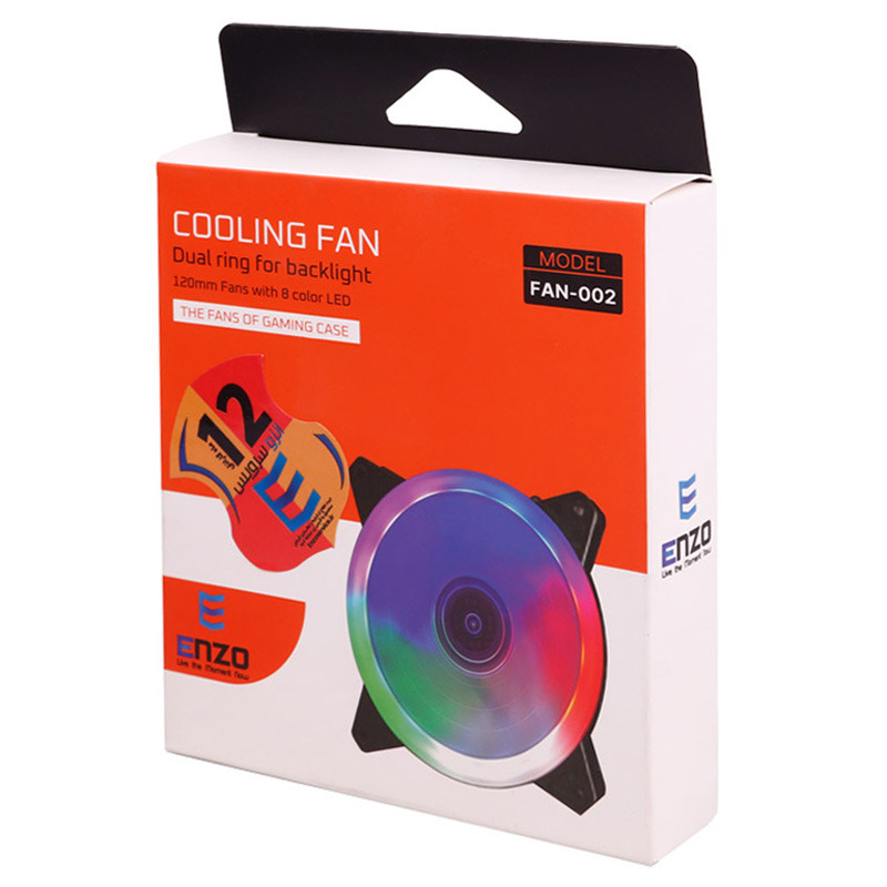 فن کیس 12*12 سانتی متر RGB دار انزو ENZO FAN-002