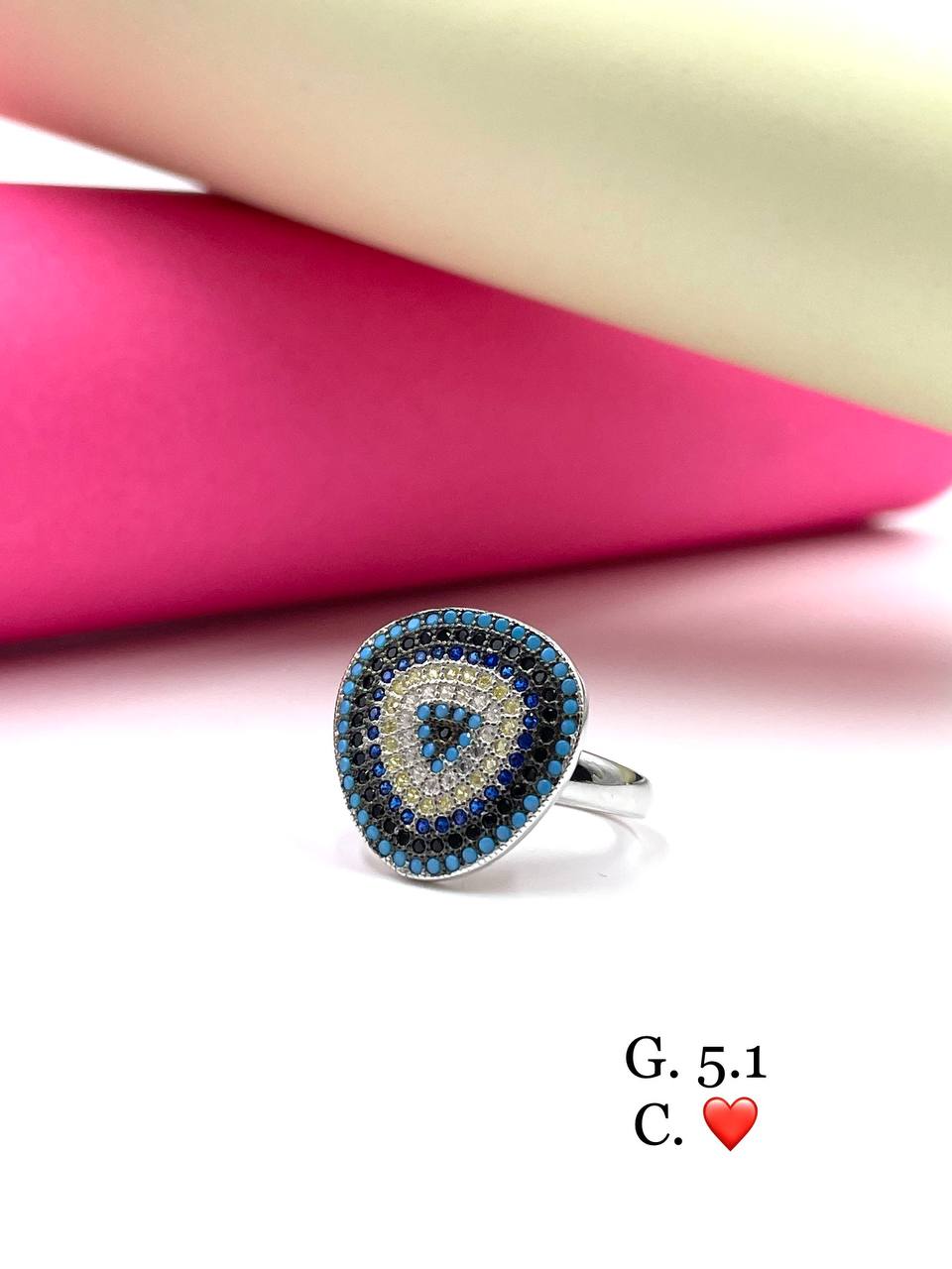 انگشتر نقره زنانه | چشم نظر | طرح خاص کد SWA188