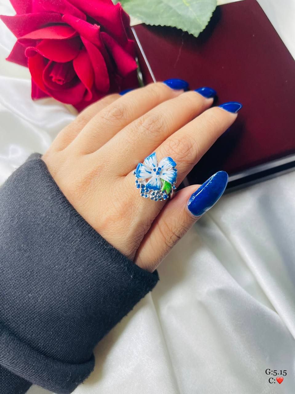 انگشتر نقره زنانه | مدل گل | بدون نگین کد SWA276