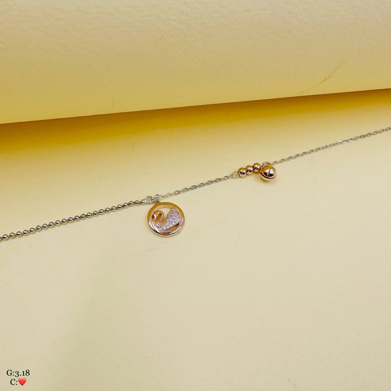 پابند نقره زنانه | مدل سواروسکی کد SWPB10