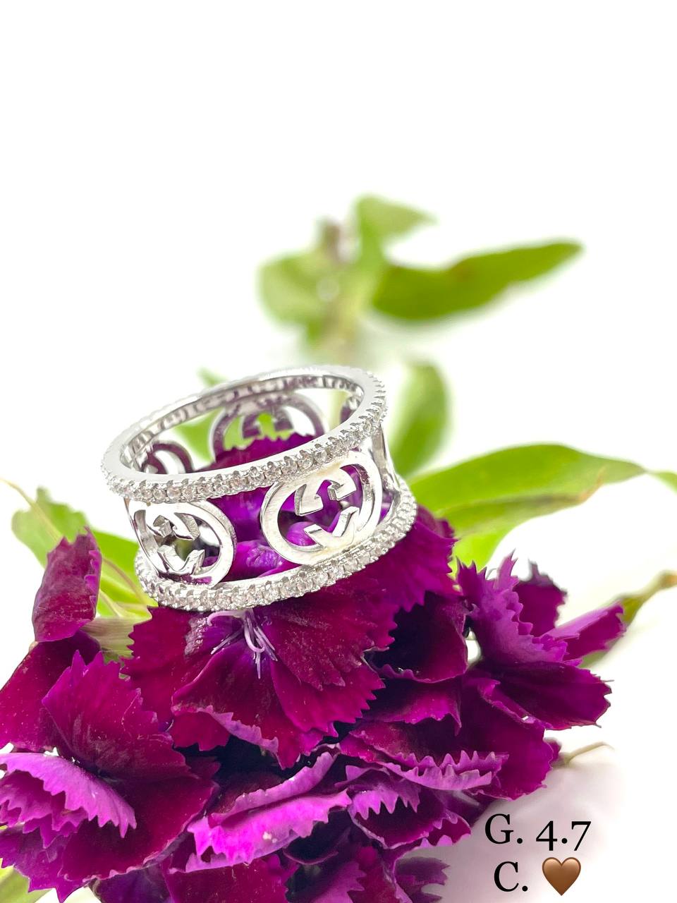 انگشتر نقره زنانه | حلقه | طرح گووچی کد SWA58