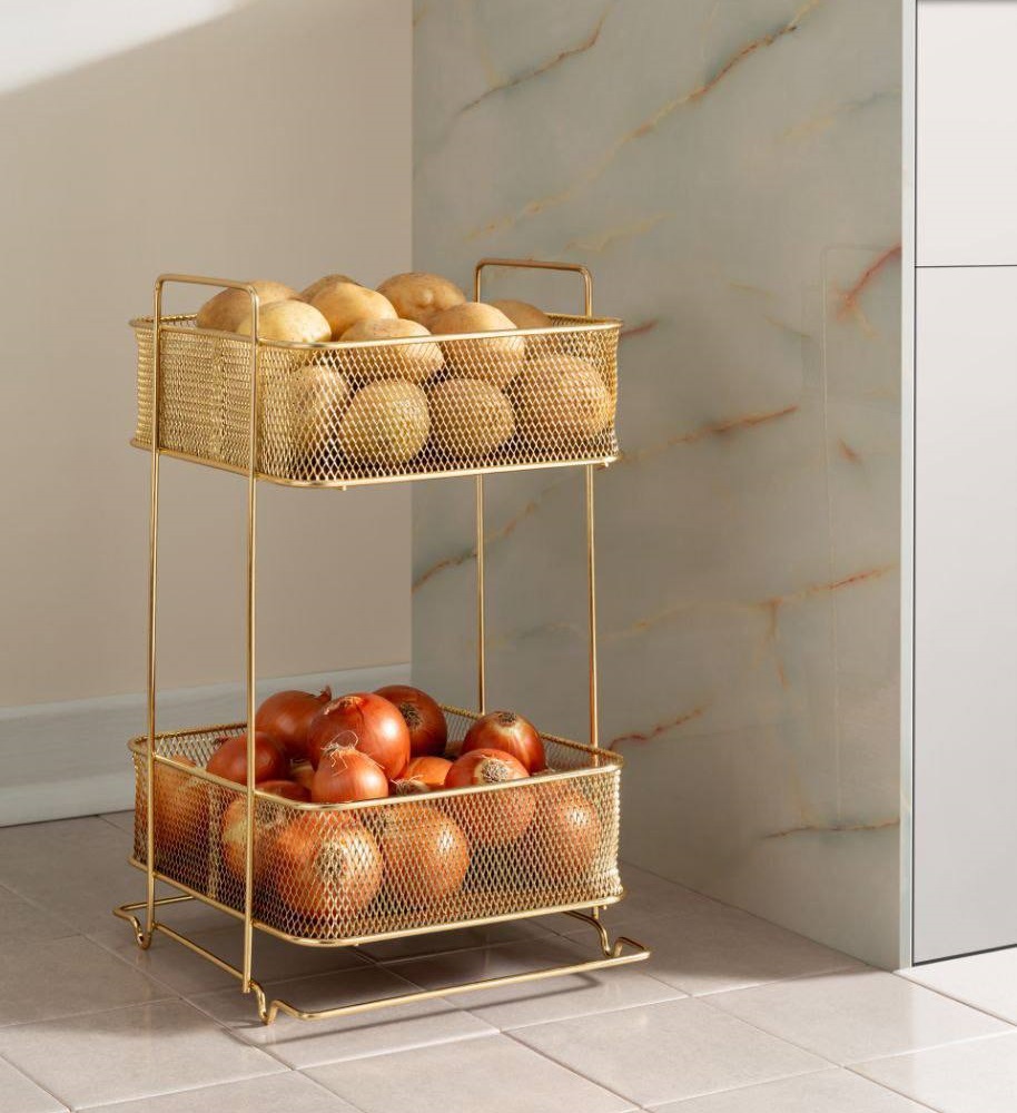 جاپیازی 2طبقه مربع دیبا طلایی (پست پیشتاز پس کرایه)