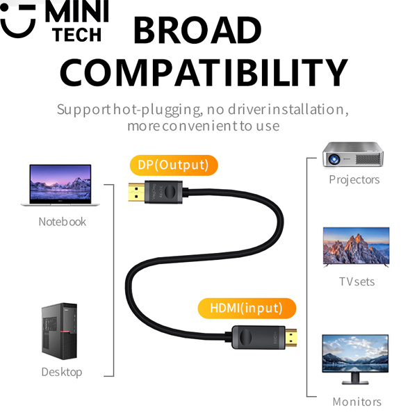 کابل DP به HDMI 4K وگیگ 1.5 متری مدل V-Z604
