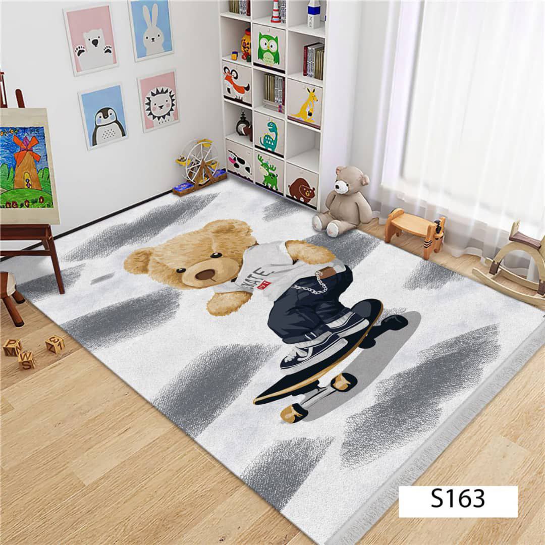 خرید فرشینه تدی اتاق کودک ⭐طرح کد 163+ضمانت شست وشو