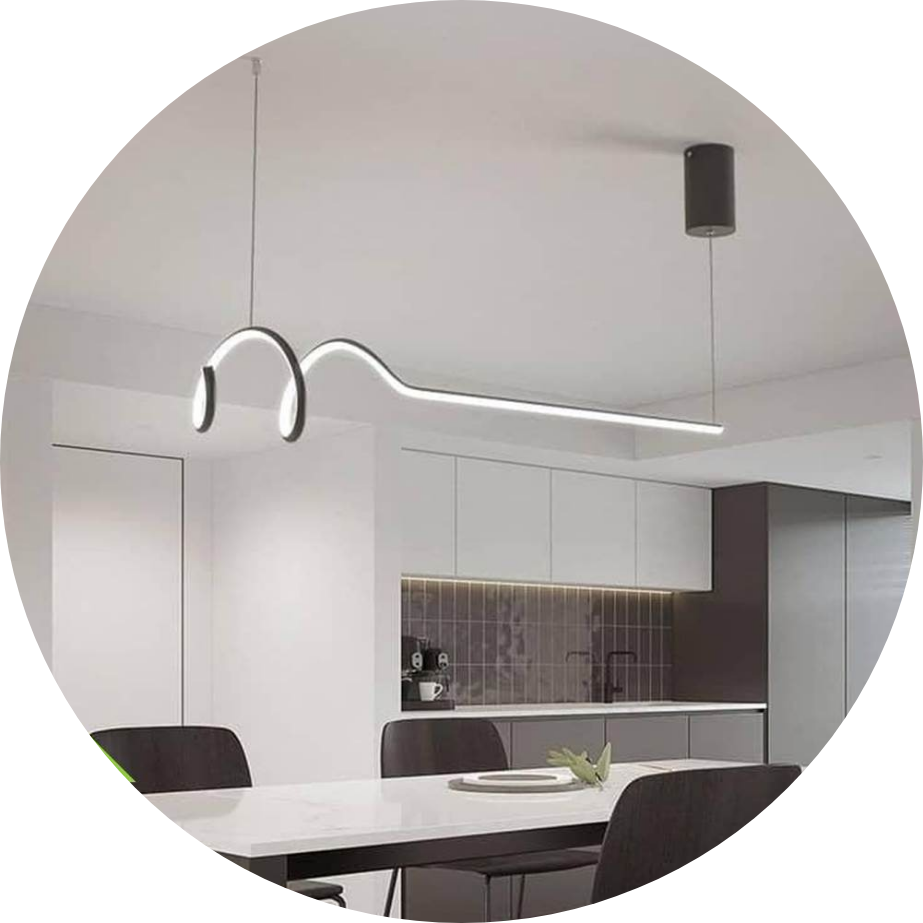 لوستر مدرن سقفی طرح فنری 130 سانتی کد 00713