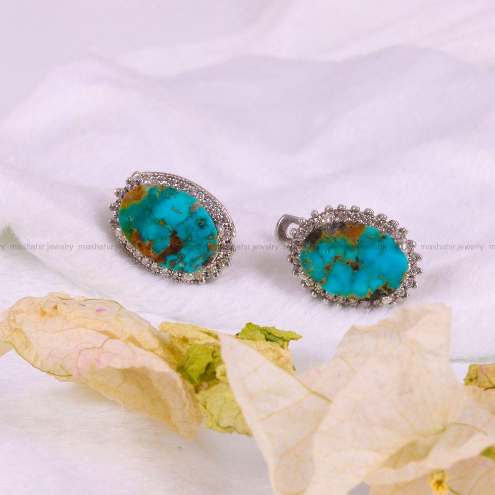 گوشواره فیروزه زنانه کد 3402