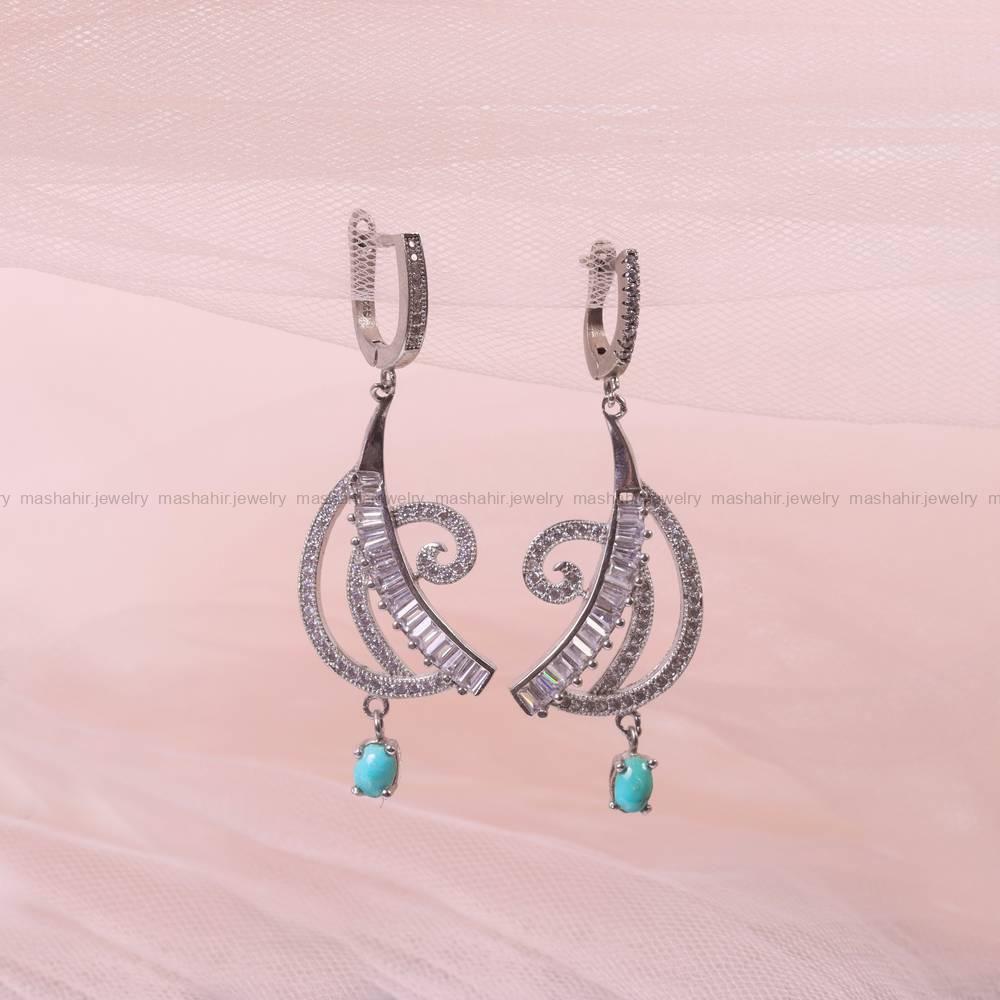 گوشواره فیروزه زنانه کد 5868