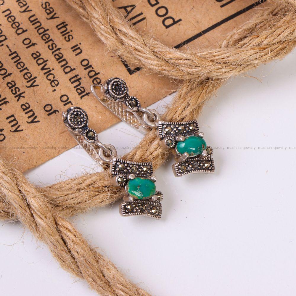 گوشواره فیروزه زنانه کد 6952