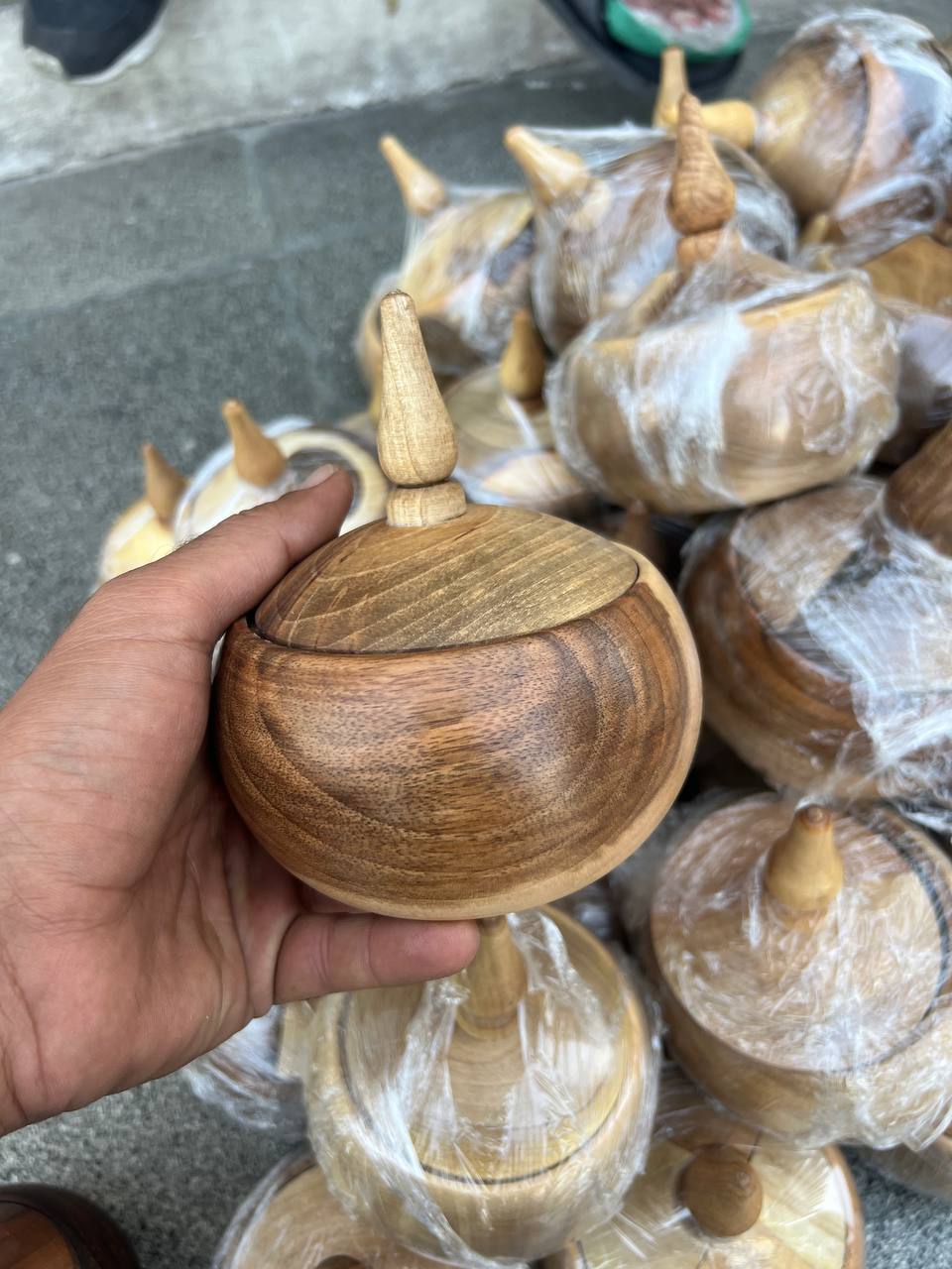 آدجابازار - قندان بزرگ چوب گردو (ارسال پس کرایه)