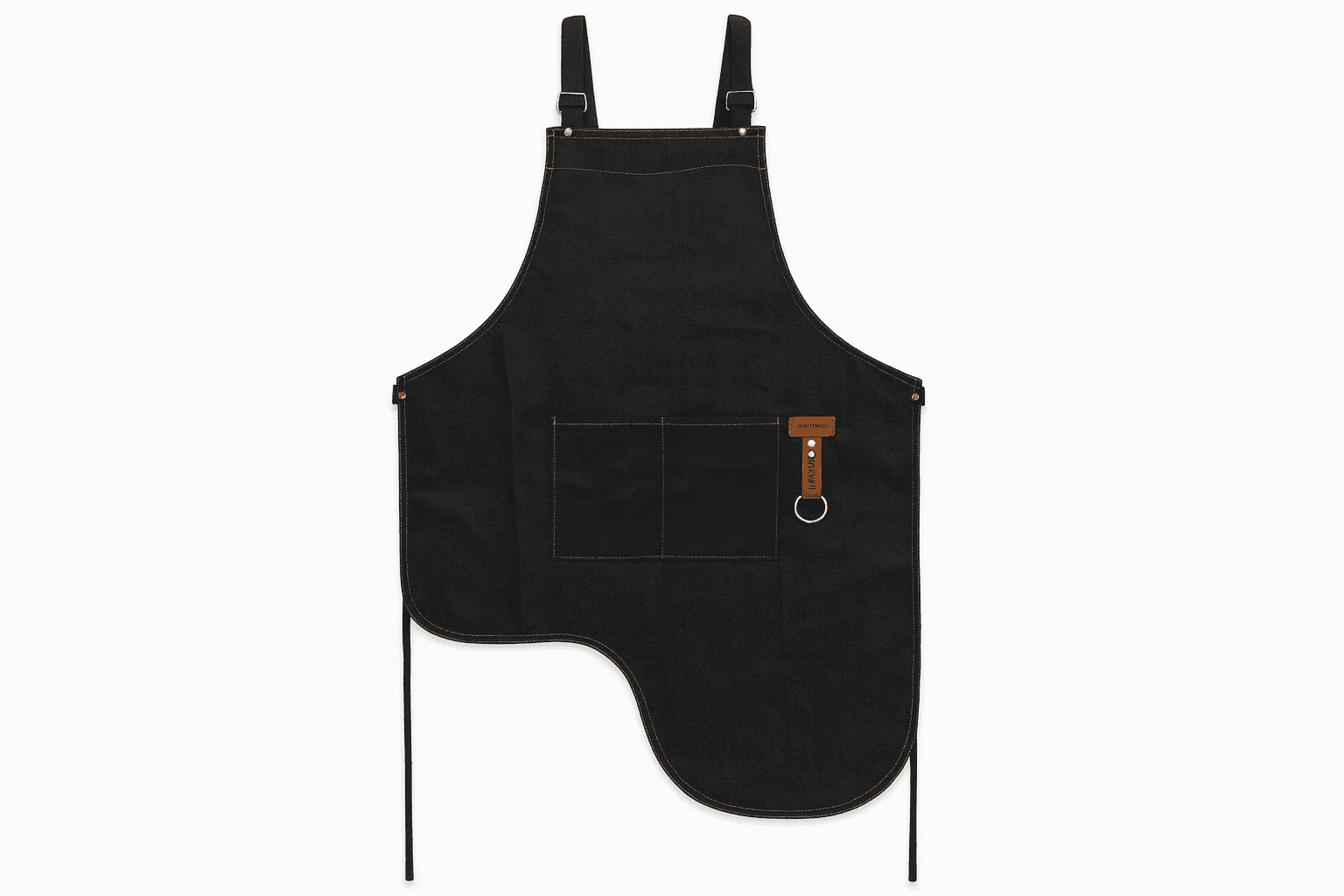 اپرون (پیش بند) کتان مشکی باریستا – سبک وزن، مقاوم و شیک برای کافیشاپ