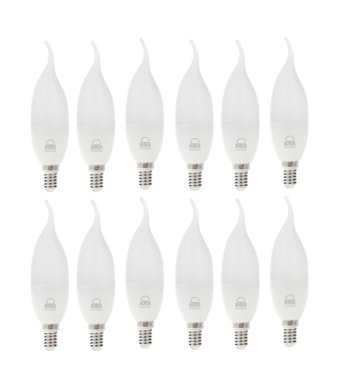 لامپ ال ای دی 6 وات بروکس مدل C37L پایه E14 بسته 12 عددی