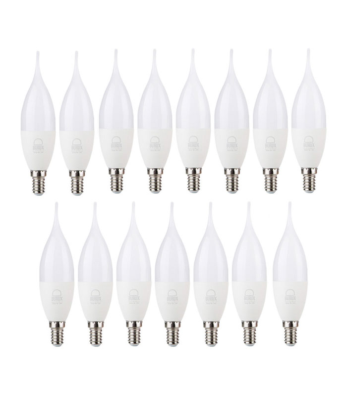 لامپ ال ای دی 6 وات بروکس مدل C37L پایه E14 بسته 15 عددی