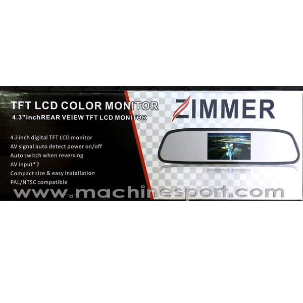 آینه مانیتور دار 4.3 اینچی همراه دوربین برند زیمر