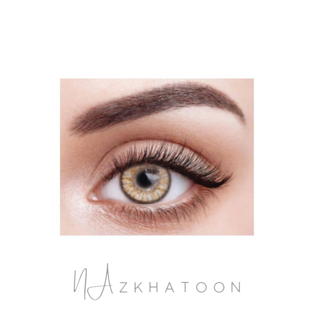 لنز رنگی چشم نیو ویژن عسلی 2 | New Vision Colored Eye Contact Lens Hazel 2