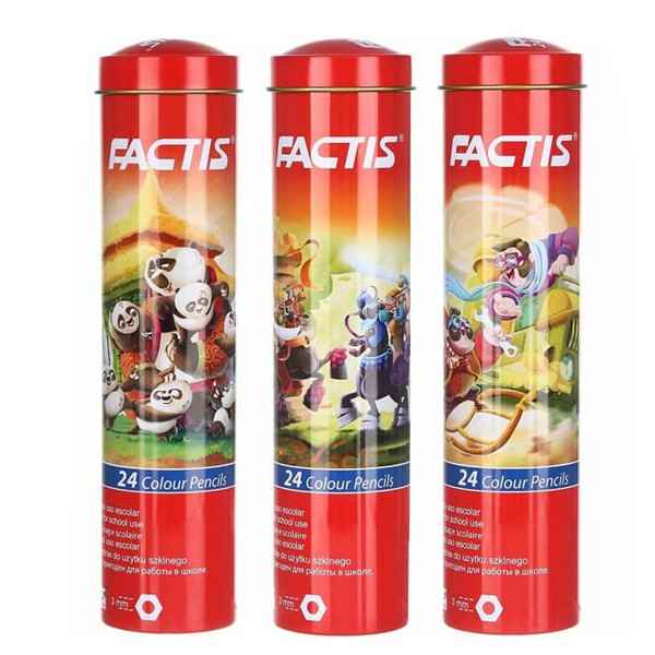 مداد رنگی 24 رنگ استوانه ای فکتیس (12 جعبه ای)