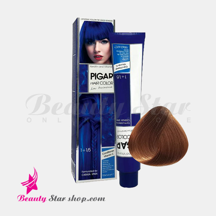 رنگ مو بلوند بژ متوسط پیگار شماره 7.8 حجم 100 میلی لیتر