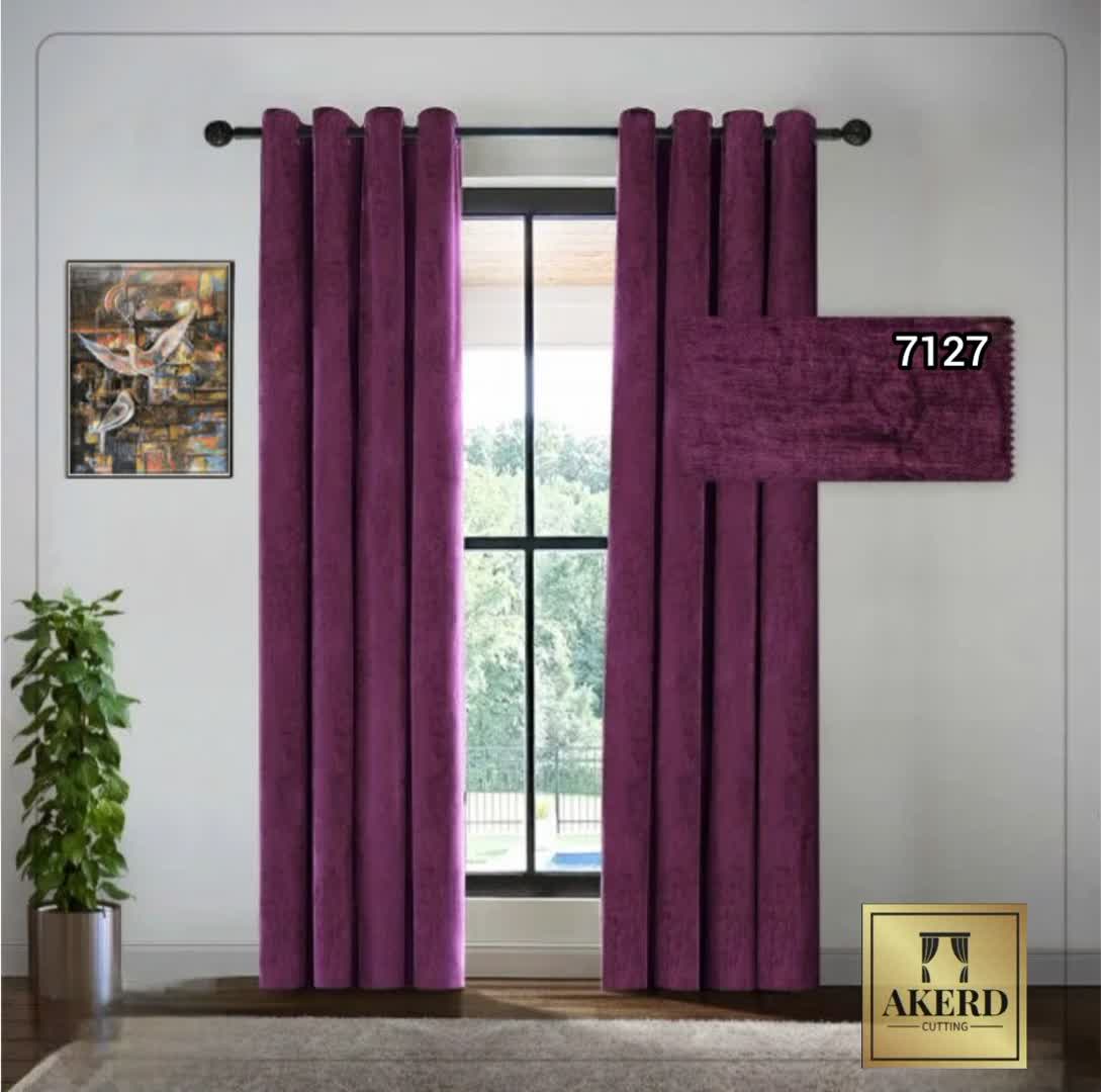 پرده پانچ مخمل شانل  7127