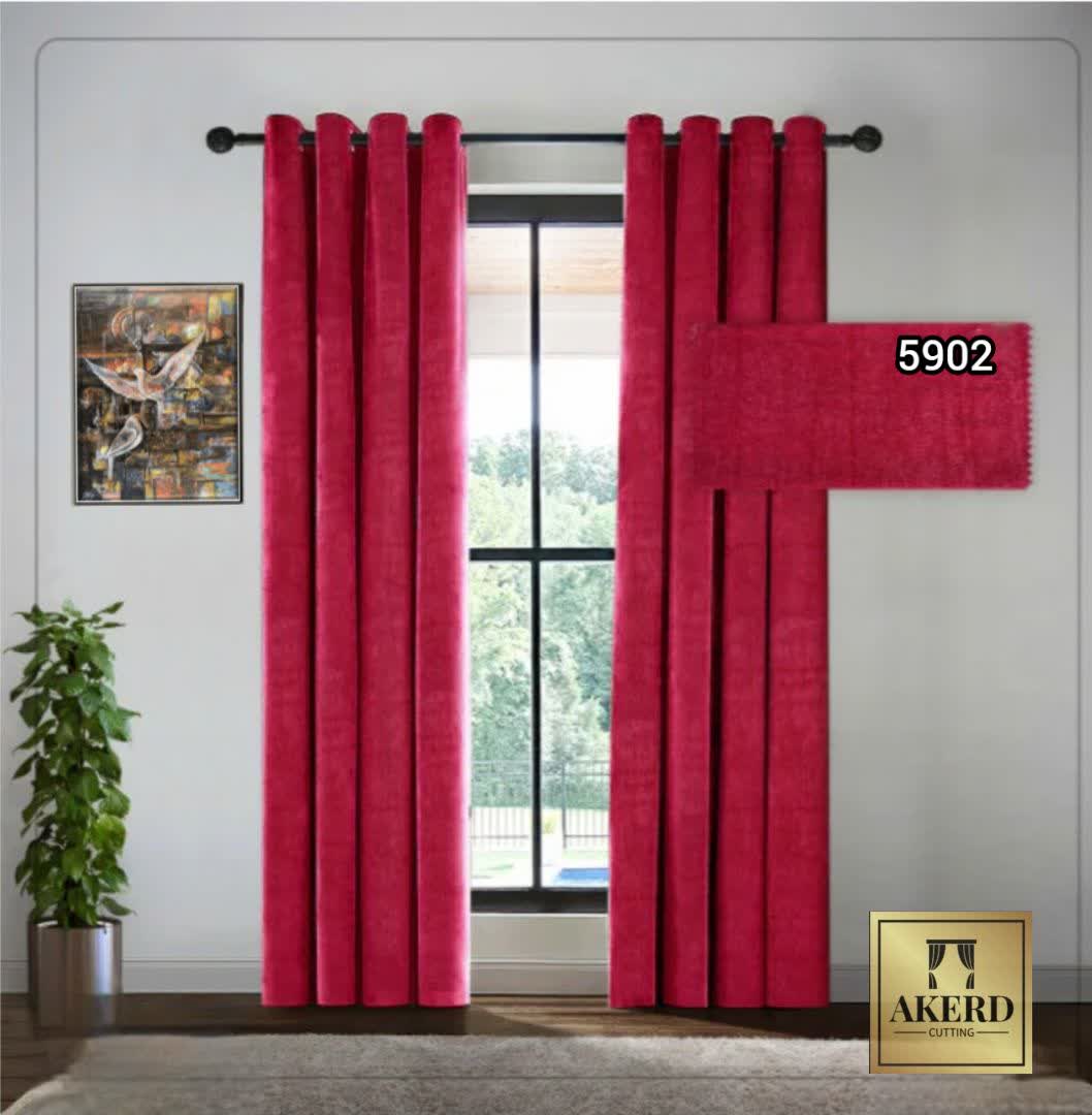 پرده پانچ  مخمل شانل 5902