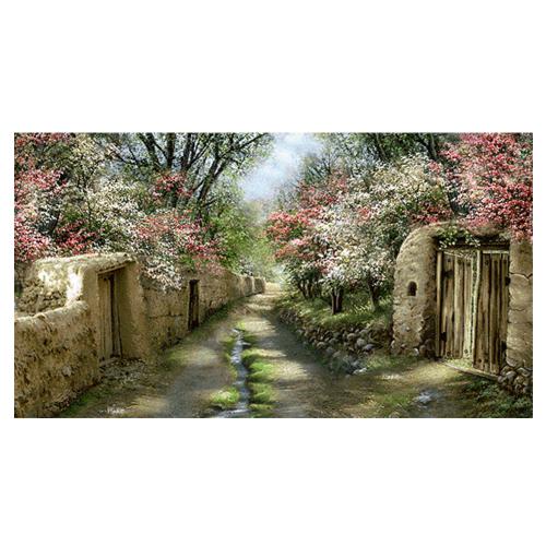 نخ و نقشه تابلو فرش منظره کد 23235