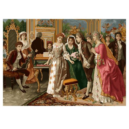 نخ و نقشه فرانسوی طرح پیانوزن کد 24179