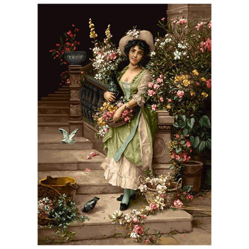 نخ و نقشه فرانسوی طرح دختر کد 24239