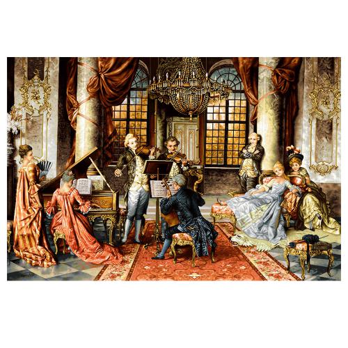 نخ و نقشه فرانسوی طرح مهمانی پیانو زن کد 24181