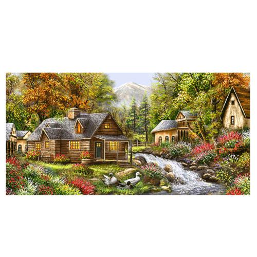 طرح منظره کلبه و رود کد 23015