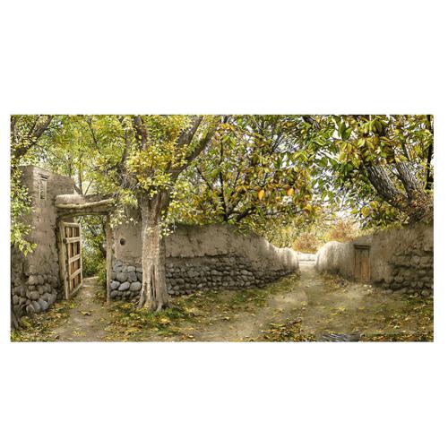 طرح منظره کوچه باغ پاییزی کد 23057